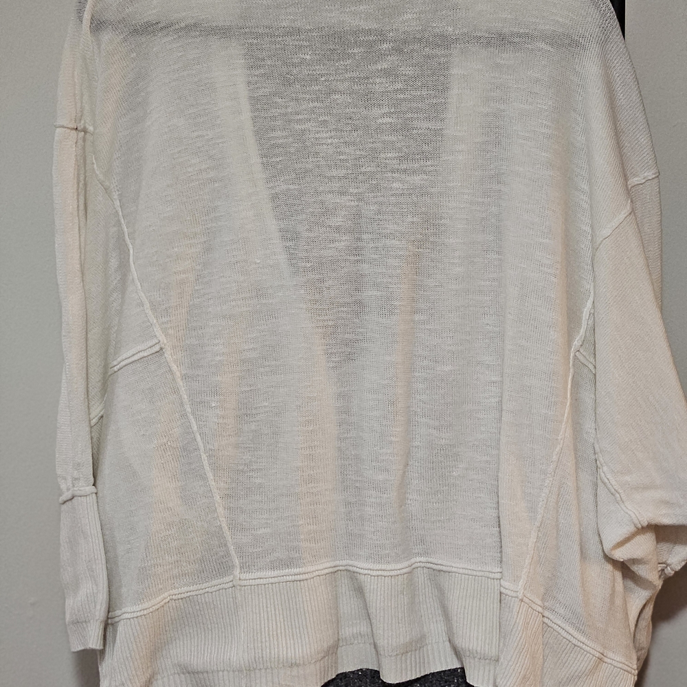 Free People Ivory Open-Front Pocket Cardigan - Picture 4 of 4